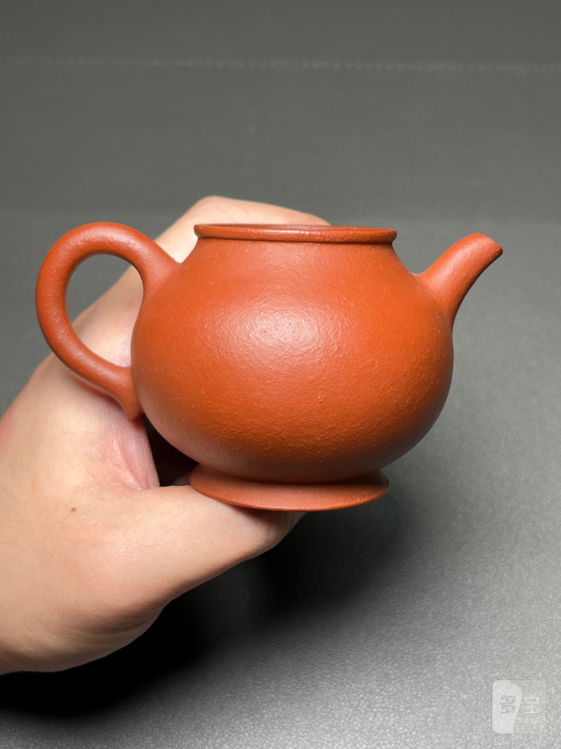 清晚期  “佐茶佑玉”款朱泥圆壶 - 图6